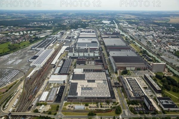 Volkswagenwerk Wolfsburg, Lower Saxony, Germany, Europe, aerial photo, birds-eyes view, aerial photography, aerial photography, overview, bird's eye view, Wolfsburg, Volkswagen, test track, emissions scandal, software manipulation