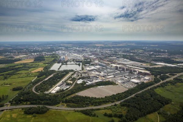 Volkswagenwerk Wolfsburg, Lower Saxony, Germany, Europe, aerial photo, birds-eyes view, aerial photography, aerial photography, overview, bird's eye view, Wolfsburg, Volkswagen, test track, emissions scandal, software manipulation
