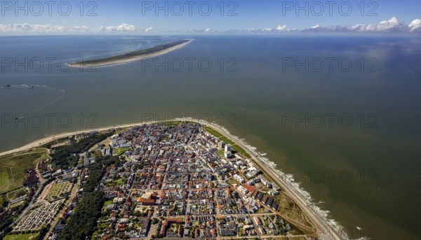 Location Norderney, West Island, aerial view, Norderney, North Sea, North Sea island, East Frisian Islands, Lower Saxony, Germany, Europe, birds-eyes view, aerial photography, aerial photography, overview, overview, bird's eye view