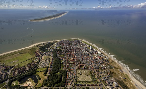 Location Norderney, West Island, aerial view, Norderney, North Sea, North Sea island, East Frisian Islands, Lower Saxony, Germany, Europe, birds-eyes view, aerial photography, aerial photography, overview, overview, bird's eye view