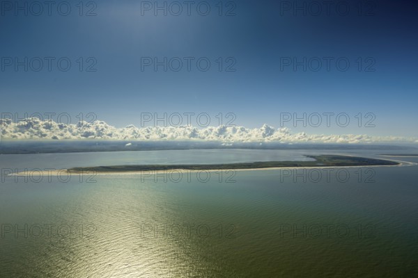 Aerial photo, Langeoog, North Sea, North Sea island, East Frisian Islands, Lower Saxony, Germany, Europe, birds-eyes view, aerial photography, aerial photography, overview, overview, bird's eye view