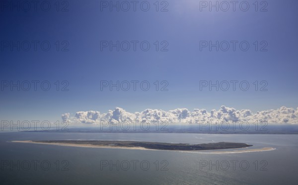 Aerial photo, Spiekeroog, North Sea, North Sea island, East Frisian Islands, Lower Saxony, Germany, Europe, birds-eyes view, aerial photography, aerial photography, overview, overview, bird's eye view