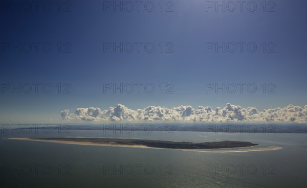 Aerial photo, Spiekeroog, North Sea, North Sea island, East Frisian Islands, Lower Saxony, Germany, Europe, birds-eyes view, aerial photography, aerial photography, overview, overview, bird's eye view