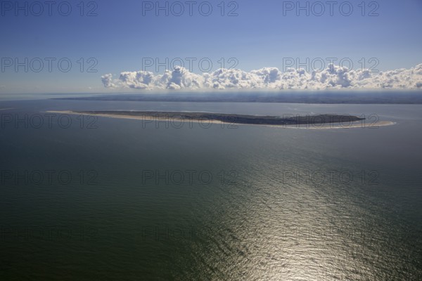 Aerial photo, Spiekeroog, North Sea, North Sea island, East Frisian Islands, Lower Saxony, Germany, Europe, birds-eyes view, aerial photography, aerial photography, overview, overview, bird's eye view