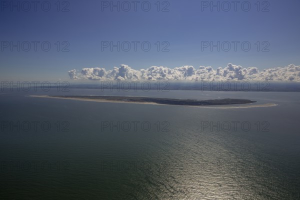 Aerial photo, Spiekeroog, North Sea, North Sea island, East Frisian Islands, Lower Saxony, Germany, Europe, birds-eyes view, aerial photography, aerial photography, overview, overview, bird's eye view
