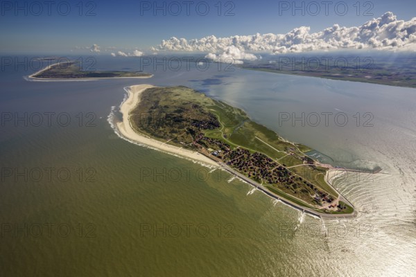 Groynes against land loss, Wadden Sea, aerial photo, Baltrum, North Sea, North Sea island, East Frisian Islands, Lower Saxony, Germany, Europe, birds-eyes view, aerial photo, aerial photography, aerial photography, overview, bird's eye view
