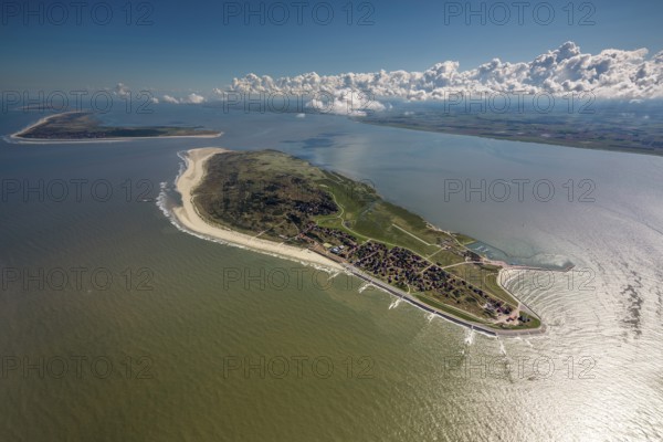 Groynes against land loss, Wadden Sea, aerial photo, Baltrum, North Sea, North Sea island, East Frisian Islands, Lower Saxony, Germany, Europe, birds-eyes view, aerial photo, aerial photography, aerial photography, overview, bird's eye view