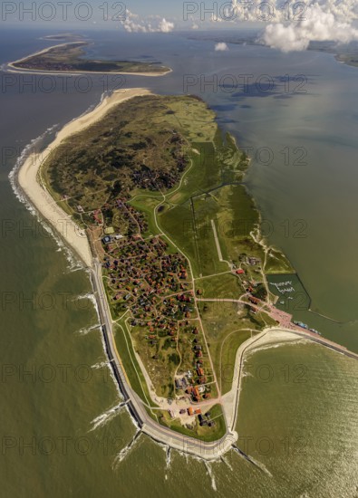 Groynes against land loss, Wadden Sea, aerial photo, Baltrum, North Sea, North Sea island, East Frisian Islands, Lower Saxony, Germany, Europe, birds-eyes view, aerial photo, aerial photography, aerial photography, overview, bird's eye view