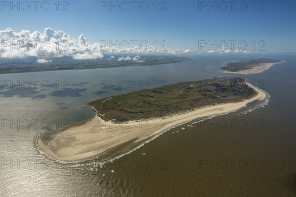 Wadden Sea, aerial view, Baltrum, North Sea, North Sea island, East Frisian Islands, Lower Saxony, Germany, Langeoog, Europe, birds-eyes view, aerial photography, aerial photography, overview, overview, bird's eye view