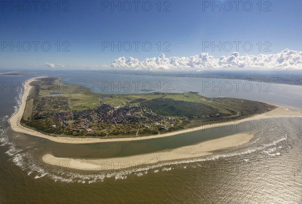 Sandbank, aerial view, Langeoog, North Sea, North Sea island, East Frisian Islands, Lower Saxony, Germany, Europe, birds-eyes view, aerial photography, aerial photography, overview, overview, bird's eye view