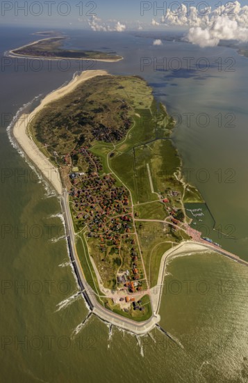 Groynes against land loss, Wadden Sea, aerial photo, Baltrum, North Sea, North Sea island, East Frisian Islands, Lower Saxony, Germany, Europe, birds-eyes view, aerial photo, aerial photography, aerial photography, overview, bird's eye view