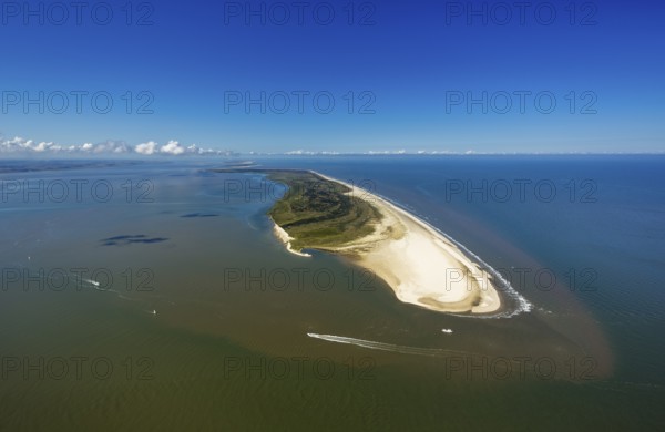 Osterhook, Wadden Sea, aerial view, Langeoog, North Sea, North Sea island, East Frisian Islands, Lower Saxony, Germany, Spiekeroog, Europe, birds-eyes view, aerial photography, aerial photography, aerial photography, overview, bird's eye view