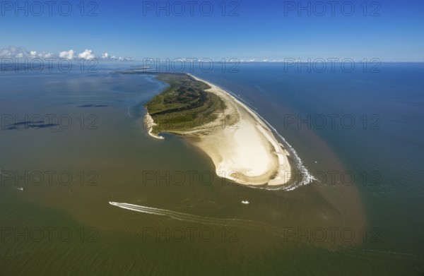 Osterhook, Wadden Sea, aerial view, Langeoog, North Sea, North Sea island, East Frisian Islands, Lower Saxony, Germany, Spiekeroog, Europe, birds-eyes view, aerial photography, aerial photography, aerial photography, overview, bird's eye view