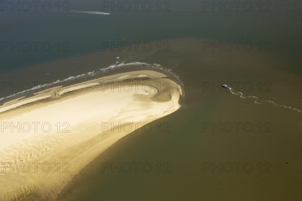 Osterhook, Wadden Sea, aerial view, Langeoog, North Sea, North Sea island, East Frisian Islands, Lower Saxony, Germany, Baltrum, Europe, birds-eyes view, aerial photography, aerial photography, aerial photography, overview, bird's eye view