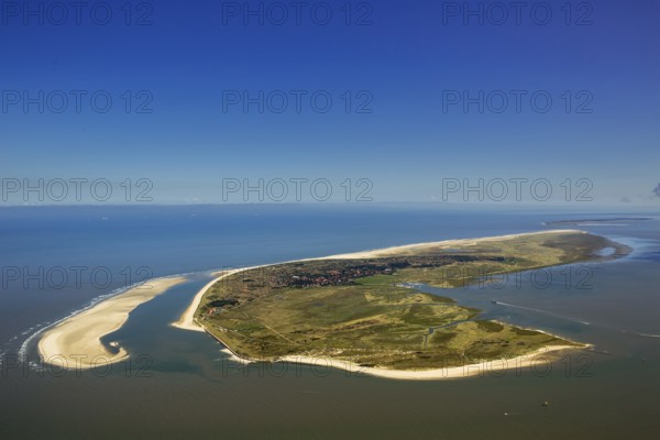 Sandbank, Schillbalje, Wadden Sea, aerial view, Spiekeroog, North Sea, North Sea island, East Frisian Islands, Lower Saxony, Germany, Europe, birds-eyes view, aerial view, aerial photography, aerial photography, overview, bird's eye view