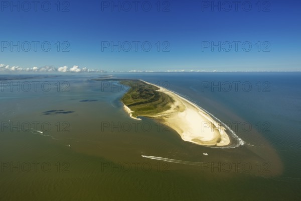 Osterhook, Wadden Sea, aerial view, Langeoog, North Sea, North Sea island, East Frisian Islands, Lower Saxony, Germany, Spiekeroog, Europe, birds-eyes view, aerial photography, aerial photography, aerial photography, overview, bird's eye view