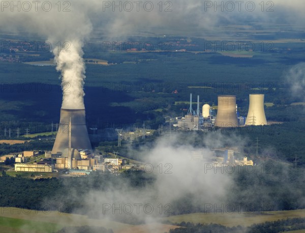 Lingen nuclear power plant, Lingen, Emsland, Lower Saxony, Germany, Lingen (Ems), Europe, aerial photo, birds-eyes view, aerial photography, aerial photography, overview, overview, bird's eye view