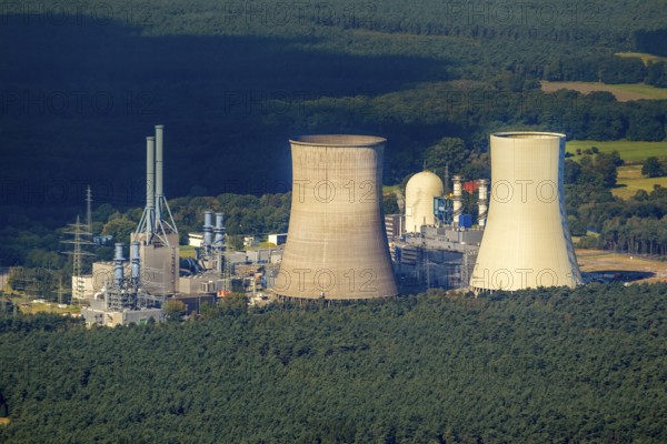 Lingen nuclear power plant, Lingen, Emsland, Lower Saxony, Germany, Lingen (Ems), Europe, aerial photo, birds-eyes view, aerial photography, aerial photography, overview, overview, bird's eye view