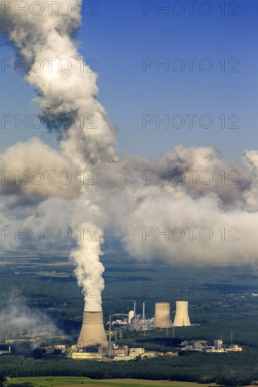 Lingen nuclear power plant, Lingen, Emsland, Lower Saxony, Germany, Lingen (Ems), Europe, aerial photo, birds-eyes view, aerial photography, aerial photography, overview, overview, bird's eye view