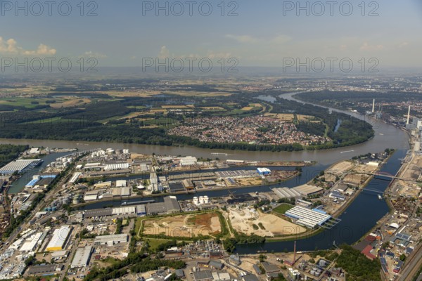 Rheinchemie Rheinau-Hafen Mannheim, Rhine, Mannheim, Baden-Württemberg, Germany, Europe, aerial view, birds-eyes view, aerial photography, aerial photography, overview, bird's eye view