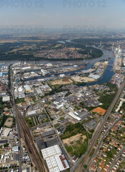 Rheinchemie Rheinau-Hafen Mannheim, Rhine, Mannheim, Baden-Württemberg, Germany, Europe, aerial view, birds-eyes view, aerial photography, aerial photography, overview, bird's eye view