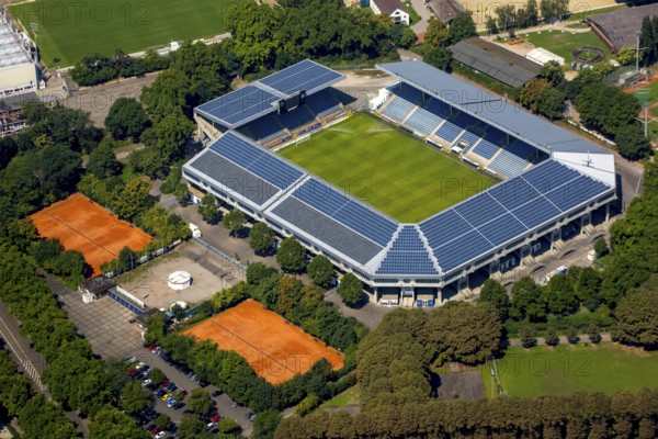 Carl-Benz-Stadion Mannheim, Mannheim, Baden-Württemberg, Germany, Europe, aerial view, birds-eyes view, aerial photography, aerial photography, overview, overview, bird's eye view