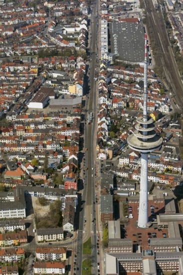 Rows of houses in the Findorff district, rented flats, multi-storey flats, red tiled roofs, attic flats, aerial view, aerial photographs of Bremen, Bremen, Germany, Europe, birds-eyes view, aerial photography, aerial photography, overview, bird's eye view