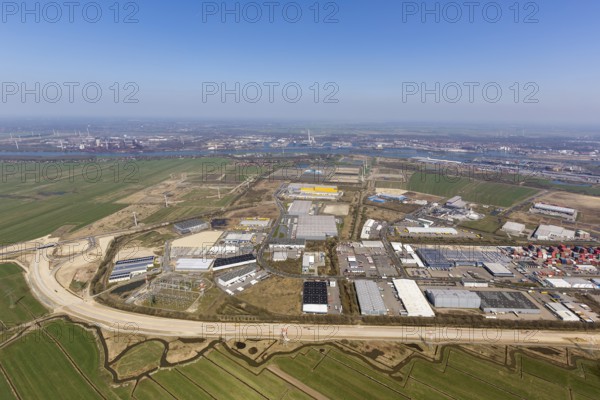 GVZ Bremen, freight distribution centre, industrial area south of the port of Bremen, aerial photography, aerial photography of Bremen, Bremen, Germany, Europe, birds-eyes view, aerial photography, aerial photography, overview, bird's eye view