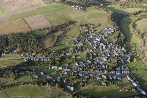 Hunsrück, Schwerbach, Saarland, Germany, Europe, Sankt Ingbert, aerial photo, birds-eyes view, aerial photography, aerial photography, overview, bird's eye view