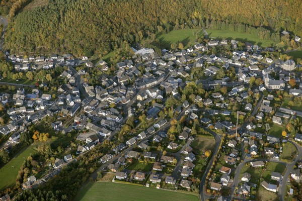 Hunsrück, Schwerbach, Saarland, Germany, Europe, Sankt Ingbert, aerial photo, birds-eyes view, aerial photography, aerial photography, overview, bird's eye view