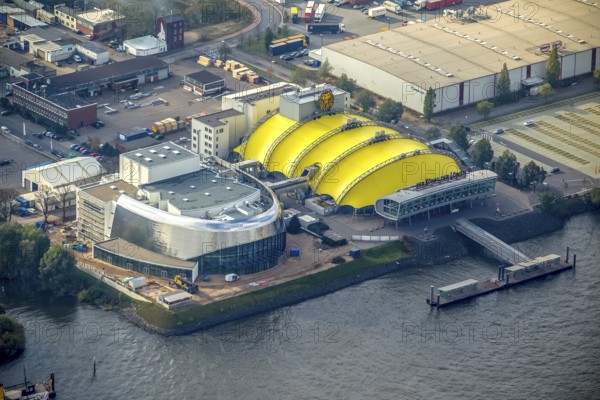 Stage Theatre Hamburg, Lion King Musical, Hamburg harbour, Hamburg, Germany, Europe, aerial view, birds-eyes view, aerial photography, aerial photography, overview, bird's eye view
