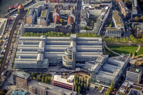Gruner und Jahr publishing house, G+J, Stern editorial office, Baumwall, Hamburg, Germany, Europe, aerial photo, birds-eyes view, aerial photography, aerial photography, overview, overview, bird's eye view