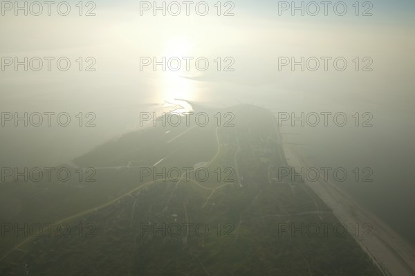 Baltrum Flight date 06.10.2005 Photo: Aerial photo Hans Blossey, Island North Sea East Frisia East Frisian Islands Beach Holidays