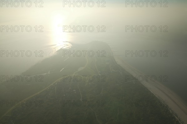 Baltrum Flight date 06.10.2005 Photo: Aerial photo Hans Blossey, Island North Sea East Frisia East Frisian Islands Beach Holidays