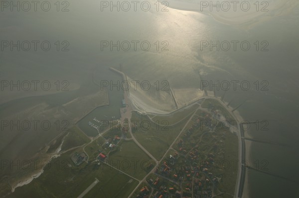Baltrum Flight date 06.10.2005 Photo: Aerial photo Hans Blossey, Island North Sea East Frisia East Frisian Islands Beach Holidays
