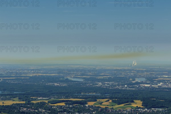 Geesthacht Energypark, Kernkraftwerk Krümmel GmbH, nuclear power plant on the Elbe, Geesthacht, Northern Germany, Schleswig-Holstein, Germany, Mettmann, Rhineland, North Rhine-Westphalia, Europe, aerial photo, birds-eyes view, aerial photography, aerial photography, overview, bird's eye view