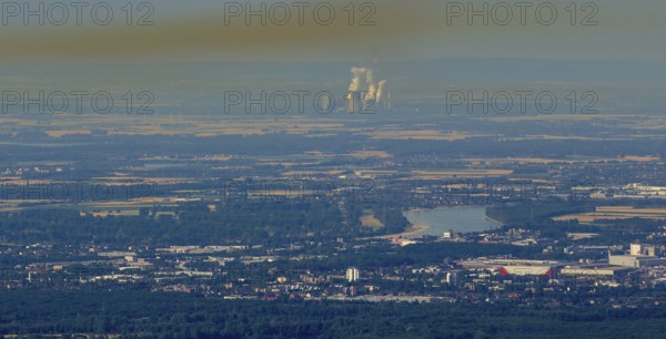 Geesthacht Energypark, Kernkraftwerk Krümmel GmbH, nuclear power plant on the Elbe, Geesthacht, Northern Germany, Schleswig-Holstein, Germany, Mettmann, Rhineland, North Rhine-Westphalia, Europe, aerial photo, birds-eyes view, aerial photography, aerial photography, overview, bird's eye view