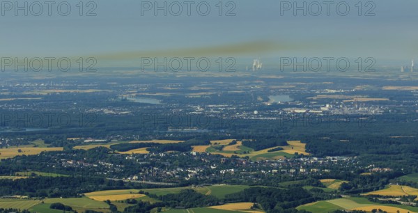 Geesthacht Energypark, Kernkraftwerk Krümmel GmbH, nuclear power plant on the Elbe, Geesthacht, Northern Germany, Schleswig-Holstein, Germany, Mettmann, Rhineland, North Rhine-Westphalia, Europe, aerial photo, birds-eyes view, aerial photography, aerial photography, overview, bird's eye view