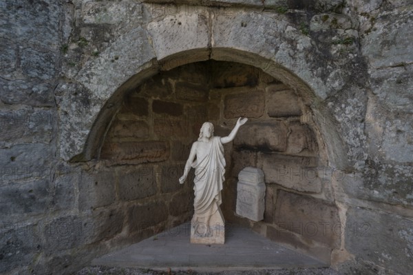 Christ sculpture in the fortified church, Hannberg, Middle Franconia, Bavaria, Germany