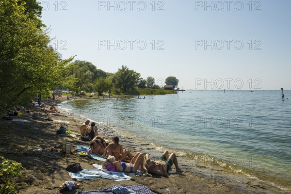 Badestrand, Bregenz, Lake Constance, Vorarlberg, Austria