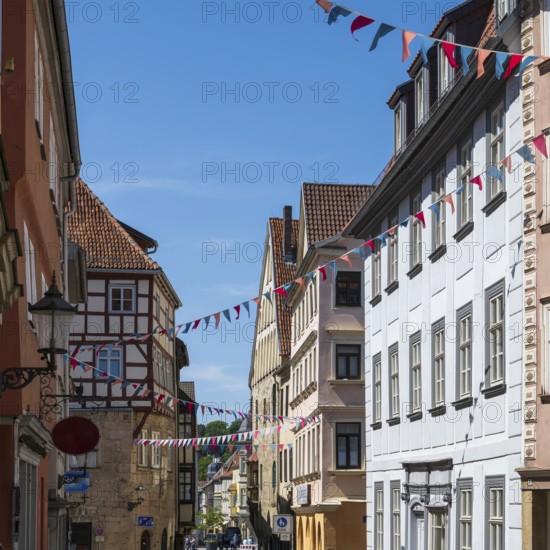 Building in the old town, Steingasse, Coburg, Upper Franconia, Bavaria, Germany
