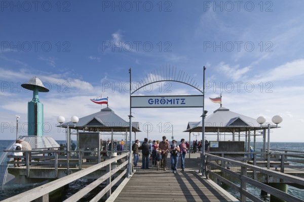 Clouds sea, jetty Grömitz, Grömitz, Baltic Sea, Schleswig-Holstein, Germany, Europe, aerial photo, birds-eyes view, aerial photography, aerial photography, overview, overview, bird's eye view