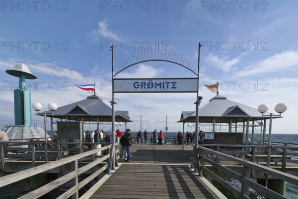 Clouds sea, jetty Grömitz, Grömitz, Baltic Sea, Schleswig-Holstein, Germany, Europe, aerial photo, birds-eyes view, aerial photography, aerial photography, overview, overview, bird's eye view