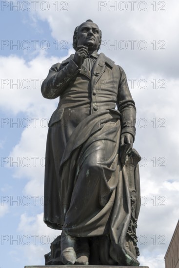 Iean Paul Friedrich Richter, statue, Bayreuth, Upper Franconia, Franconia, Bavaria, Germany