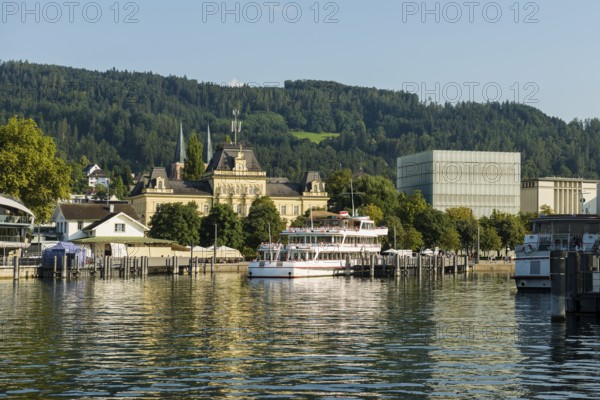 Panorama, harbour, Bregenz, Lake Constance, Vorarlberg, Austria