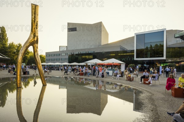Festival Hall, sunset, Bregenz, Lake Constance, Vorarlberg, Austria
