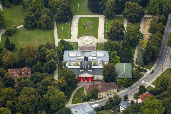 Hauskunst Kunsthaus Ostdeutsche Galerie Regensburg, Kunstforum Ostdeutsche Galerie Regensburg, Regensburg, independent city in Eastern Bavaria, Bavaria, Germany, Europe, aerial view, birds-eyes view, aerial photography, aerial photography, aerial photography, overview, bird's eye view