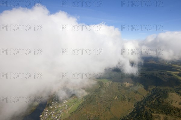 Simmerath, Belgium Aachen border area Eifel Rursee, North Rhine-Westphalia, Germany, Europe, aerial view, birds-eyes view, aerial photography, aerial photography, overview, overview, bird's eye view
