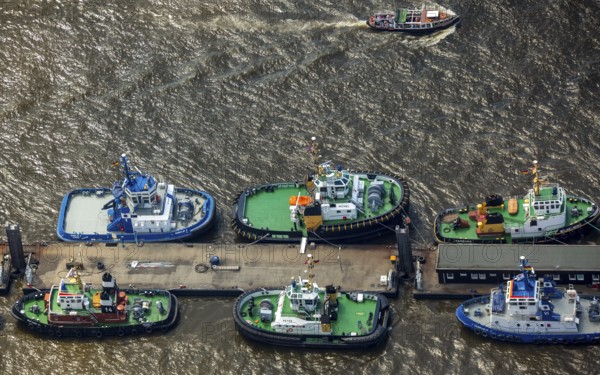 Tugboat in the Port of Hamburg, Port of Hamburg, Elbe, Hamburg, Free and Hanseatic City of Hamburg, Hamburg, Germany