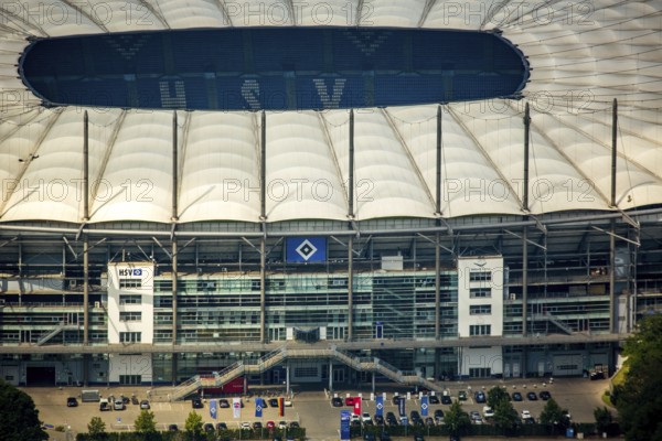 AOL Arean Hamburg, Hamburger SV stadium, Volkspark stadium, Bundesliga stadium, Hamburg, Free and Hanseatic City of Hamburg, Germany, Europe, aerial view, birds-eyes view, aerial photography, aerial photography, aerial photography, overview, bird's eye view